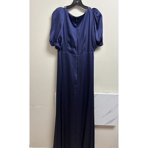Sachin & Babi Alli Gown Deep Cobalt Blue Puff Sleeve Maxi Dress Size 6 READ - Picture 2 of 7